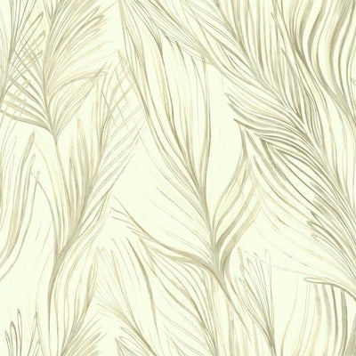 product image of sample peaceful plume wallpaper in beige from the botanical dreams collection by candice olson for york wallcoverings 1 53