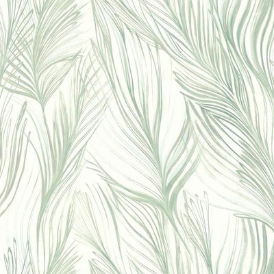 product image of sample peaceful plume wallpaper in light blue from the botanical dreams collection by candice olson for york wallcoverings 1 55