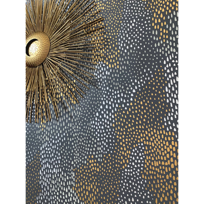 product image for Peaks Wallpaper in Gold, Silver, and Charcoal by Stacey Day 31
