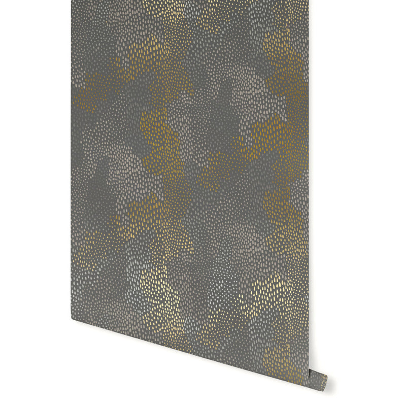 media image for Peaks Wallpaper in Gold, Silver, and Charcoal by Stacey Day 26