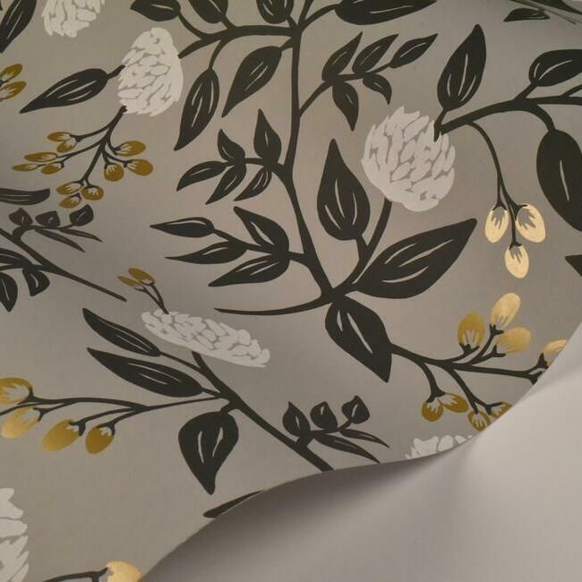 media image for Peonies Wallpaper in Grey from the Rifle Paper Co. Collection by York Wallcoverings 246