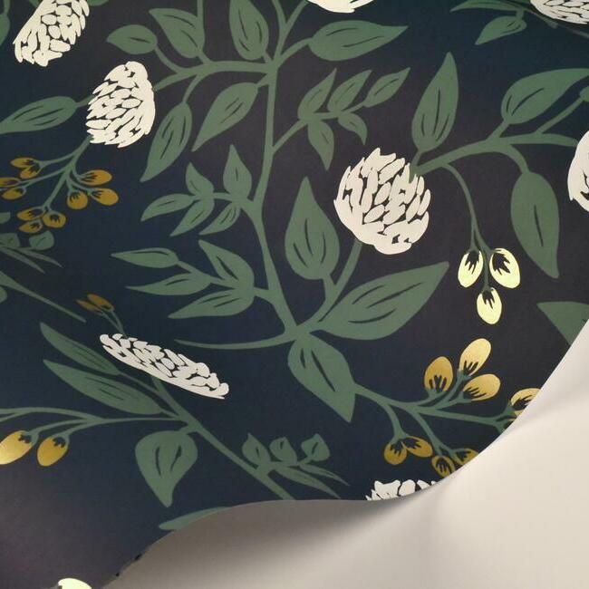 media image for Peonies Wallpaper in Navy from the Rifle Paper Co. Collection by York Wallcoverings 232