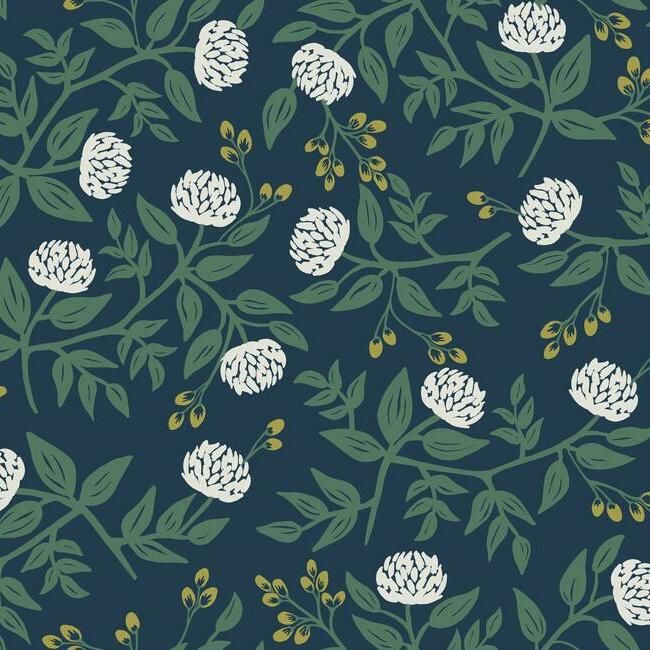 media image for Peonies Wallpaper in Navy from the Rifle Paper Co. Collection by York Wallcoverings 272