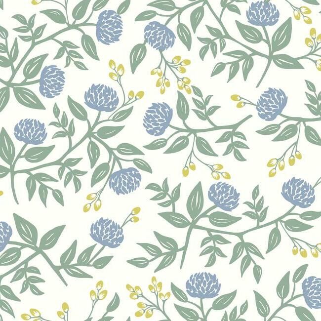 media image for sample peonies wallpaper in periwinkle from the rifle paper co collection by york wallcoverings 1 294