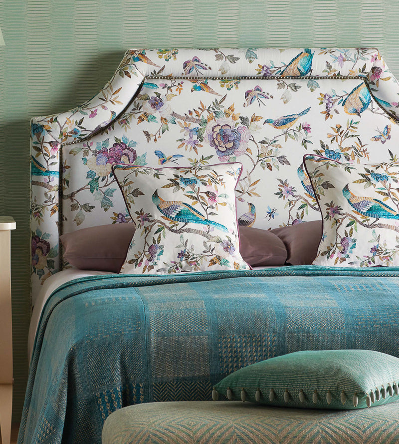 media image for Perdana Fabric in Emerald and Fuchsia by Nina Campbell for Osborne & Little 237
