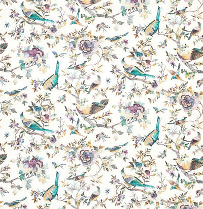 product image of Perdana Fabric in Aqua and Amethyst by Nina Campbell for Osborne & Little 595