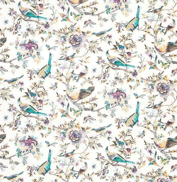 media image for Perdana Fabric in Aqua and Amethyst by Nina Campbell for Osborne & Little 27