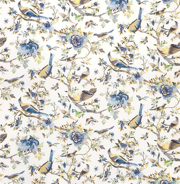 media image for Perdana Fabric in Blue and White by Nina Campbell for Osborne & Little 286