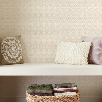 product image for Pergola Lattice Wallpaper in Blush from the Silhouettes Collection by York Wallcoverings 59