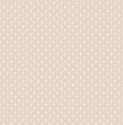 product image of Petite Fleur de lis Wallpaper in Blush from the Spring Garden Collection by Wallquest 588