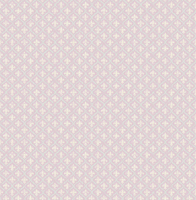 product image of Petite Fleur de lis Wallpaper in Lilac from the Spring Garden Collection by Wallquest 588