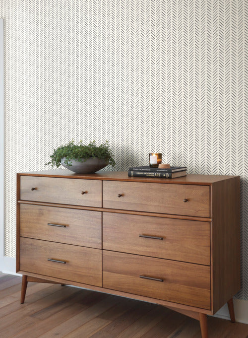 media image for Pick-Up Sticks Wallpaper in Black from the Magnolia Home Vol. 3 Collection by Joanna Gaines 290