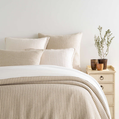 product image for pick stitch natural matelasse coverlet by annie selke pc1821 fq 1 71