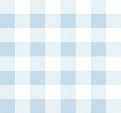 product image of Picnic Plaid Wallpaper in Blue Oasis from the Beach House Collection by Seabrook Wallcoverings 539