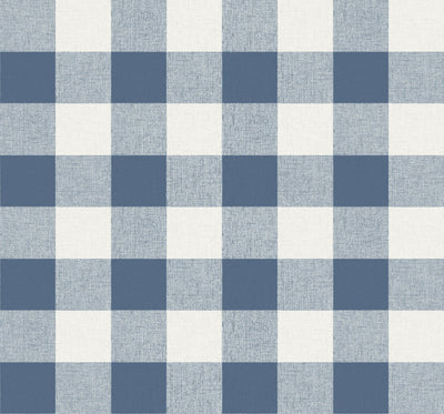 product image of sample picnic plaid wallpaper in coastal blue from the beach house collection by seabrook wallcoverings 1 554
