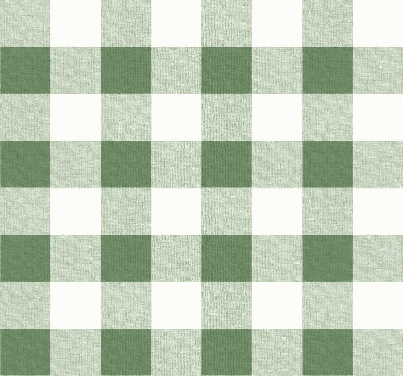 media image for Picnic Plaid Wallpaper in Greenery from the Beach House Collection by Seabrook Wallcoverings 223