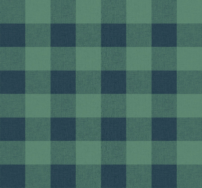 media image for Picnic Plaid Wallpaper in Tropic Green from the Beach House Collection by Seabrook Wallcoverings 223