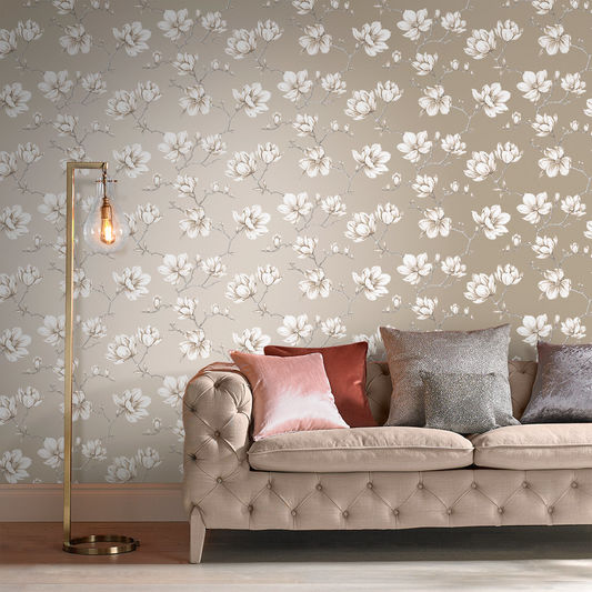 media image for Pierre Wallpaper in White Gold from the Exclusives Collection by Graham & Brown 237