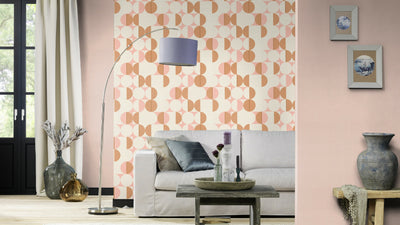 product image for Pink & Gold Metallic Circles in Motion Wallpaper by Walls Republic 83