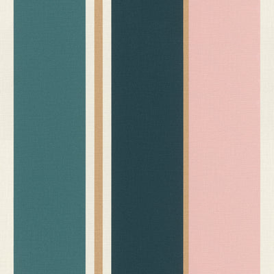 product image for Pink & Teal Bold Varied Stripe Wallpaper by Walls Republic 76