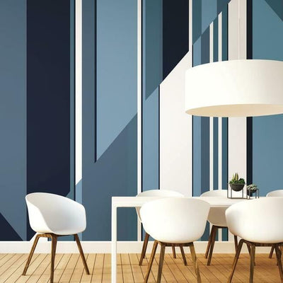 product image for Pinwheel Stripe Wall Mural in Blue from the Murals Resource Library by York Wallcoverings 91