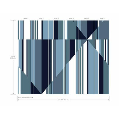 product image for Pinwheel Stripe Wall Mural in Blue from the Murals Resource Library by York Wallcoverings 41