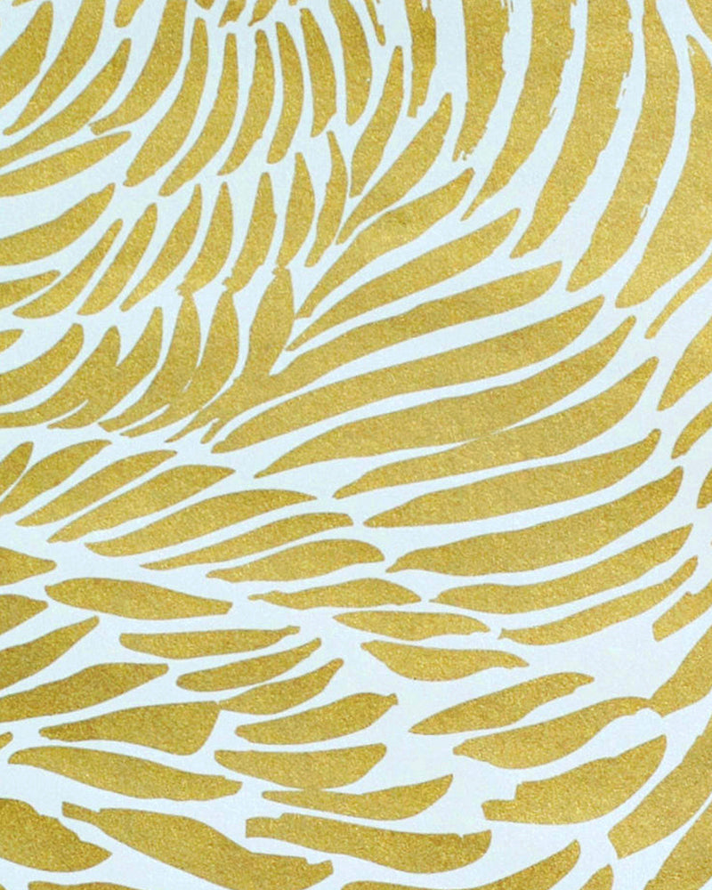 media image for sample plume wallpaper in rich gold design by jill malek 1 227