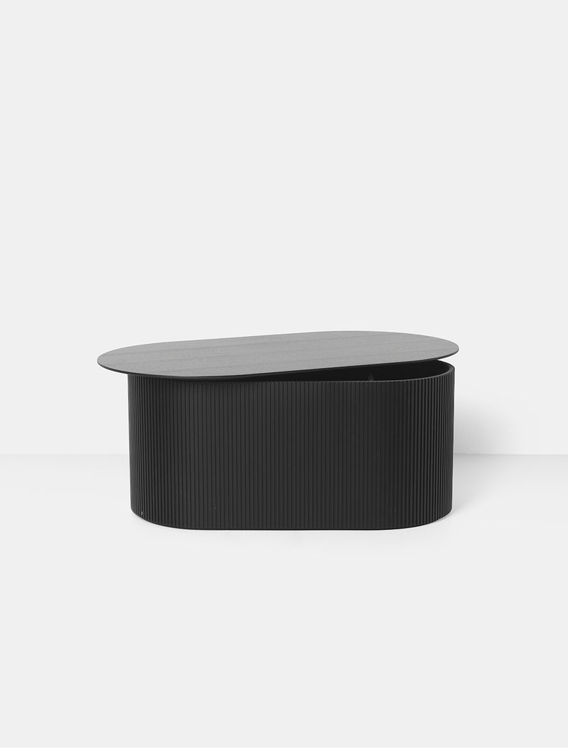 media image for Podia Table Oval in Black by Ferm Living 281