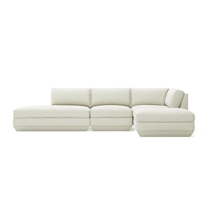 media image for podium modular 4 piece lounge sectional b by gus modern 21 275