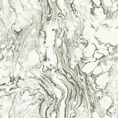 product image of Polished Marble Wallpaper in Black and White from the Ronald Redding 24 Karat Collection by York Wallcoverings 546