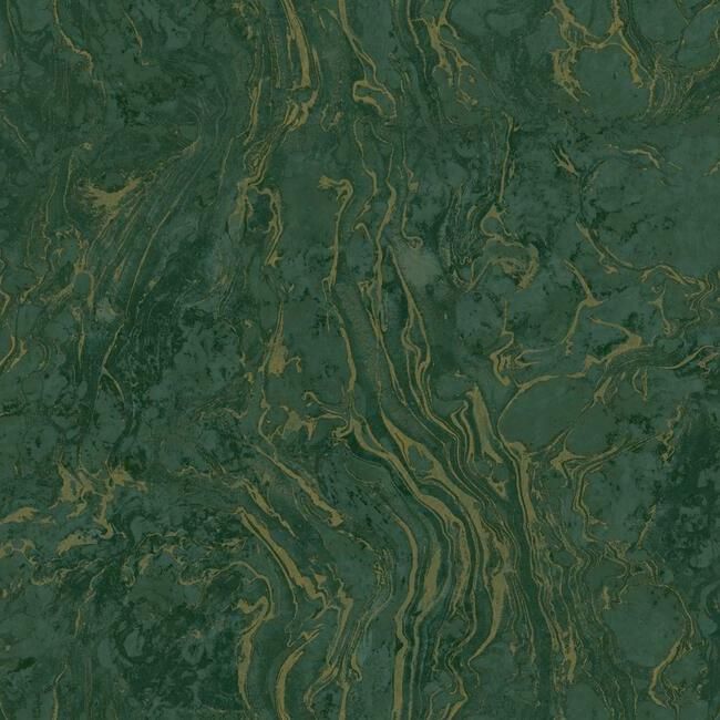 media image for Polished Marble Wallpaper in Green from the Ronald Redding 24 Karat Collection by York Wallcoverings 264