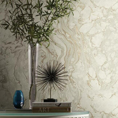 product image for Polished Marble Wallpaper in White and Gold from the Ronald Redding 24 Karat Collection by York Wallcoverings 87