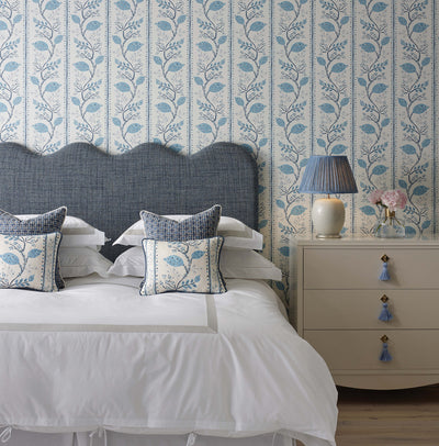 product image for Pomegranate Trail Wallpaper in Indigo and Blue from the Ashdown Collection by Nina Campbell for Osborne & Little 34