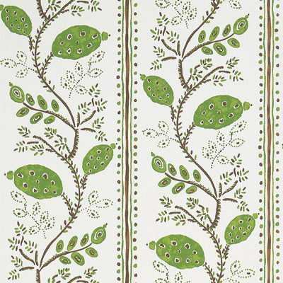 product image of sample pomegranate trail wallpaper in green and chocolate from the ashdown collection by nina campbell for osborne little 1 589