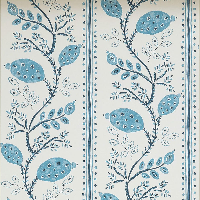 media image for Pomegranate Trail Wallpaper in Indigo and Blue from the Ashdown Collection by Nina Campbell for Osborne & Little 239