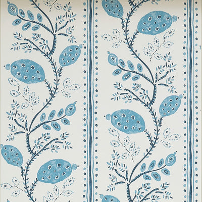 product image of sample pomegranate trail wallpaper in indigo and blue from the ashdown collection by nina campbell for osborne little 1 512