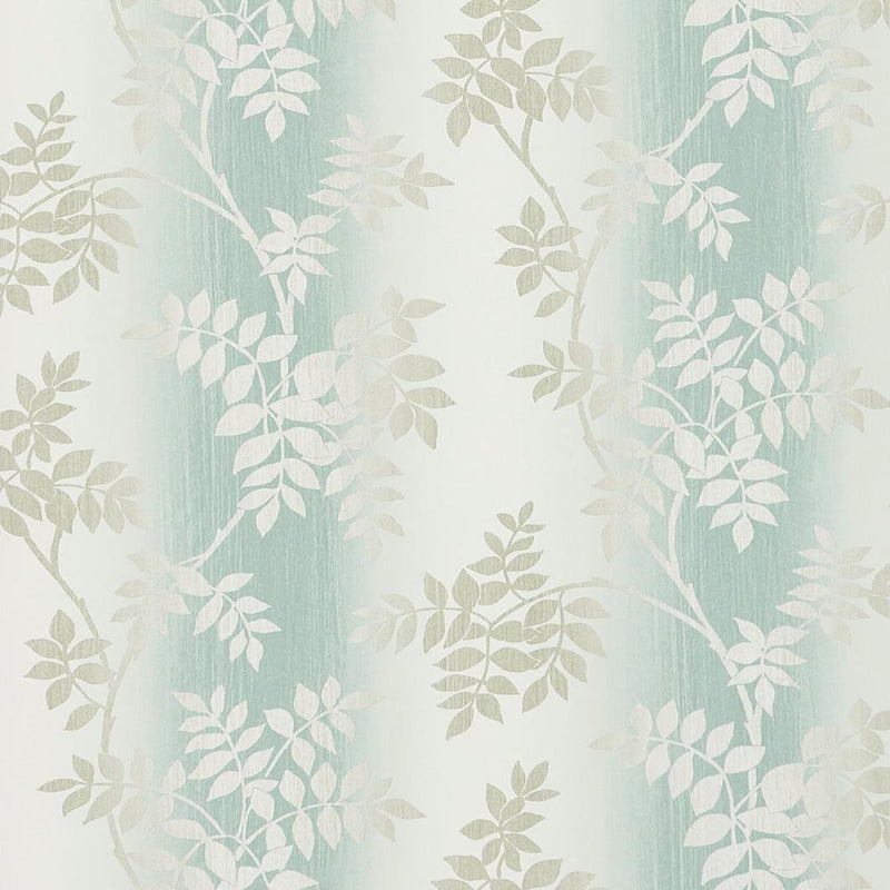 media image for Posingford Wallpaper in Aqua and Taupe from the Ashdown Collection by Nina Campbell for Osborne & Little 260