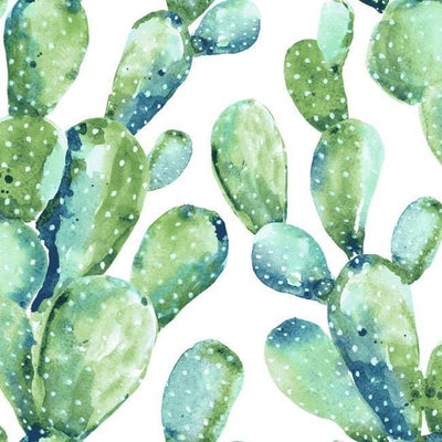 product image for Prickly Pear Cactus Peel & Stick Wallpaper in Blue by RoomMates for York Wallcoverings 21