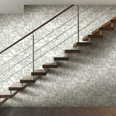 product image for Prism Schematics Peel & Stick Wallpaper in Black and Gold by York Wallcoverings 33