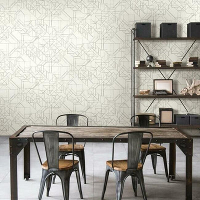 product image for Prism Schematics Peel & Stick Wallpaper in Glint and Grey by York Wallcoverings 31