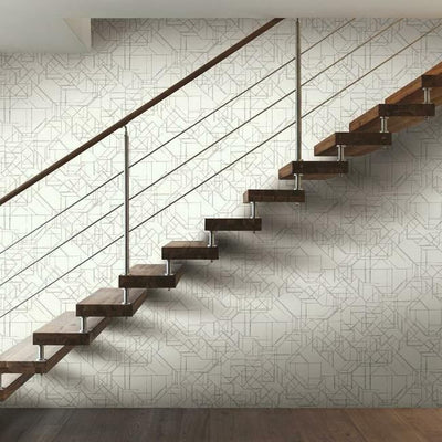 product image for Prism Schematics Peel & Stick Wallpaper in Glint and Grey by York Wallcoverings 64