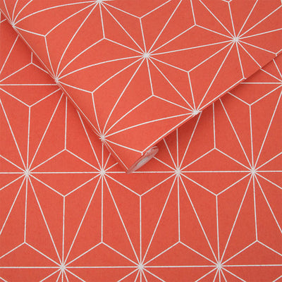 product image of sample prism wallpaper in coral from the exclusives collection by graham brown 1 560