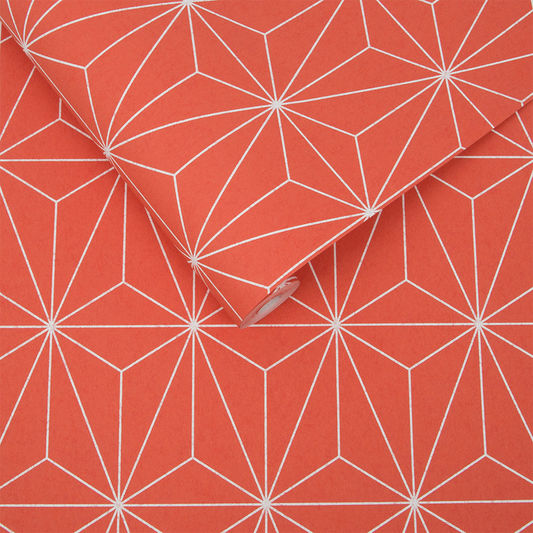 media image for sample prism wallpaper in coral from the exclusives collection by graham brown 1 245