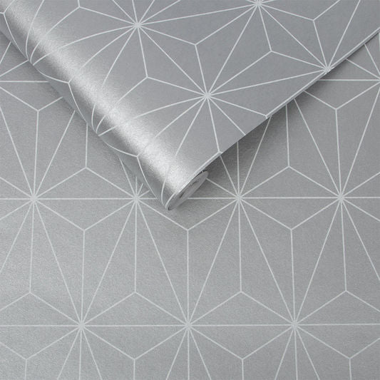 media image for Prism Wallpaper in Silver from the Exclusives Collection by Graham & Brown 253