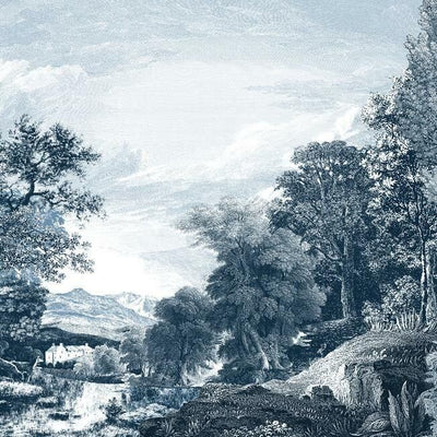 product image of Provincial Scenic Wall Mural in Navy from the Murals Resource Library by York Wallcoverings 527