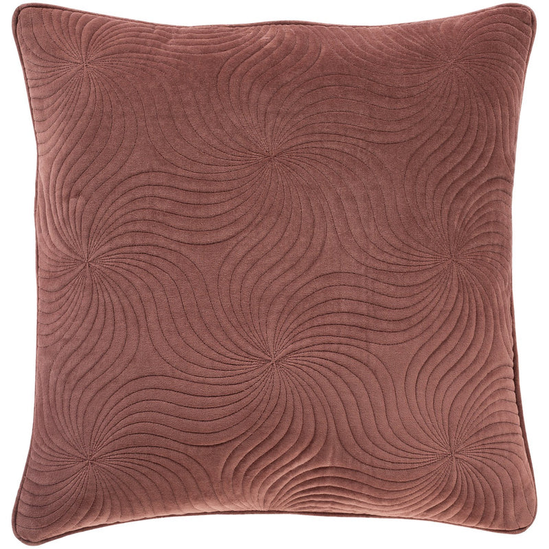 media image for Quilted Cotton Velvet QCV-009 Pillow in Burgundy by Surya 255