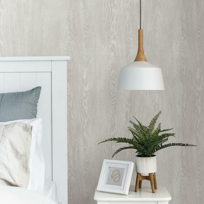 media image for Quarter Sawn Wood Wallpaper in Grey from the Simply Farmhouse Collection by York Wallcoverings 274
