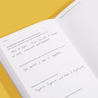 product image for quarterly goal planner in yellow 7 7