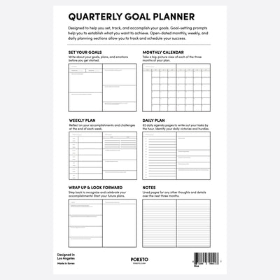 product image for Quarterly Goal Planner in Various Colors 1