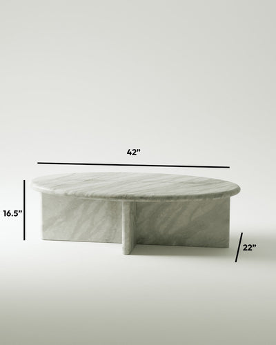 product image for plinth large oval marble coffee table csl4215r slm 11 9